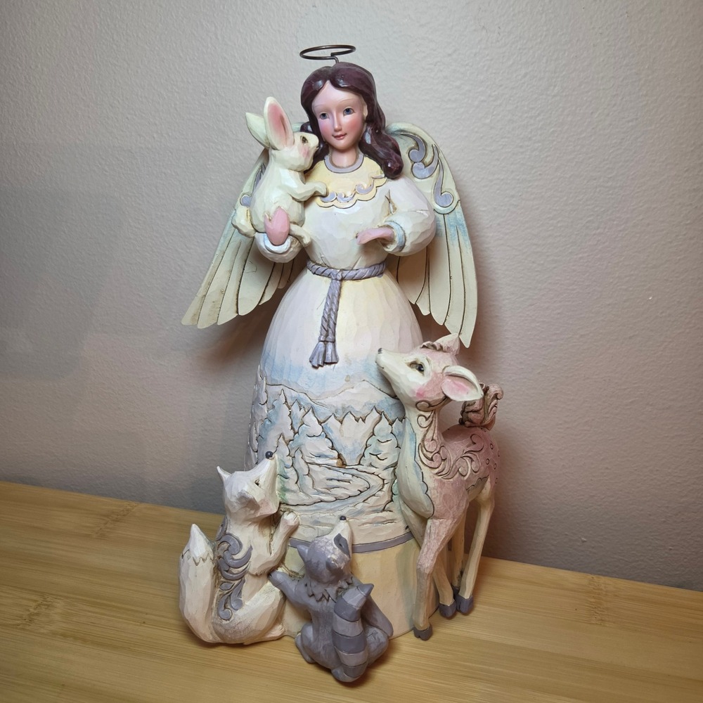 Jim Shore Heartwood Creek Angel Peace To All Figure 4041084 Woodland Animals